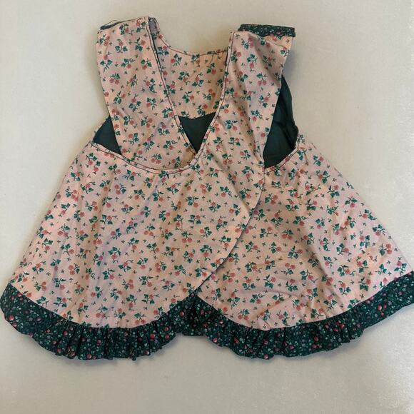 Vintage Handmade Floral Baby Girls 0-6M NB Reversable Smock Babydoll Dress - Picture 7 of 8